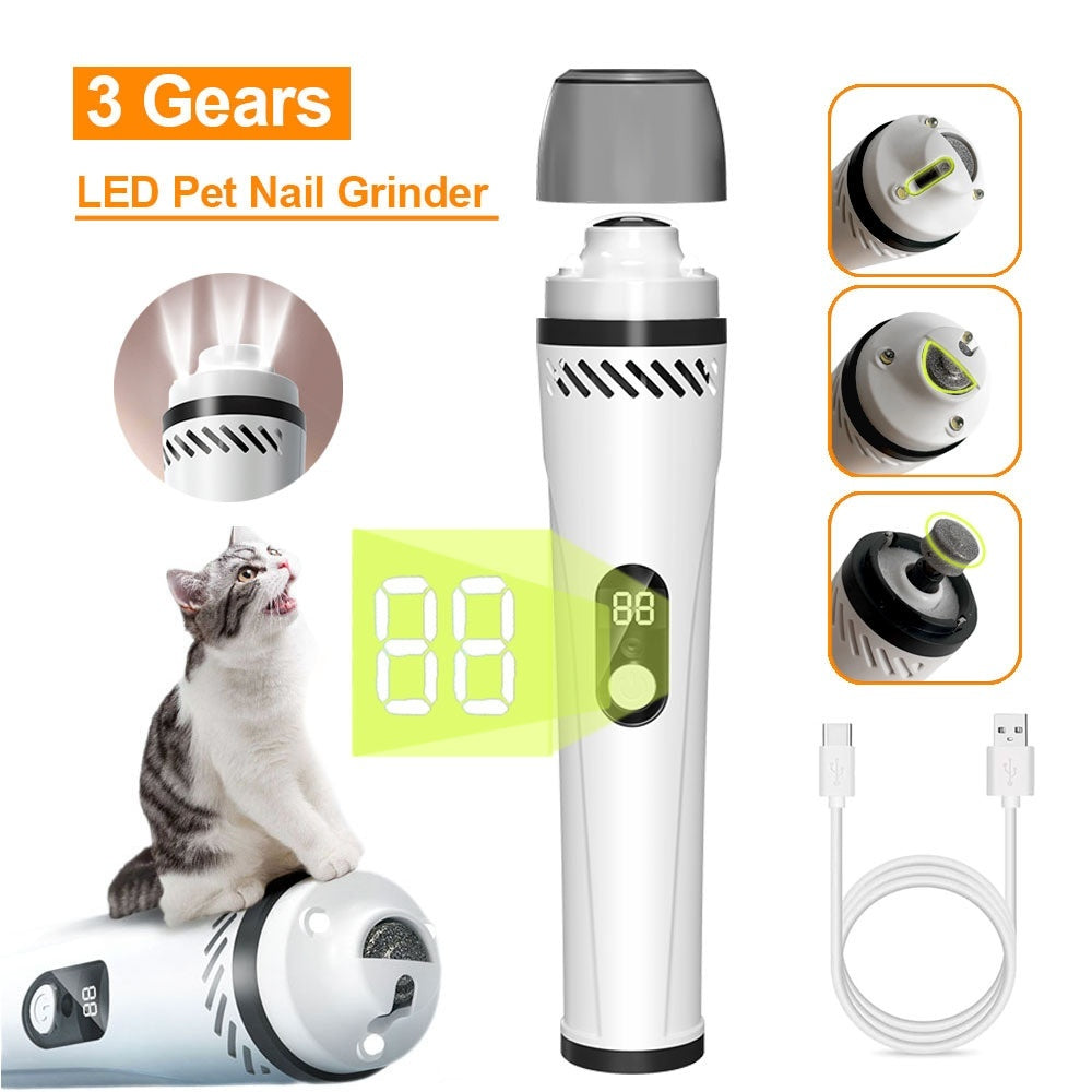 Elektrischer Krallenschneider für Hunde – Mit LED & Display