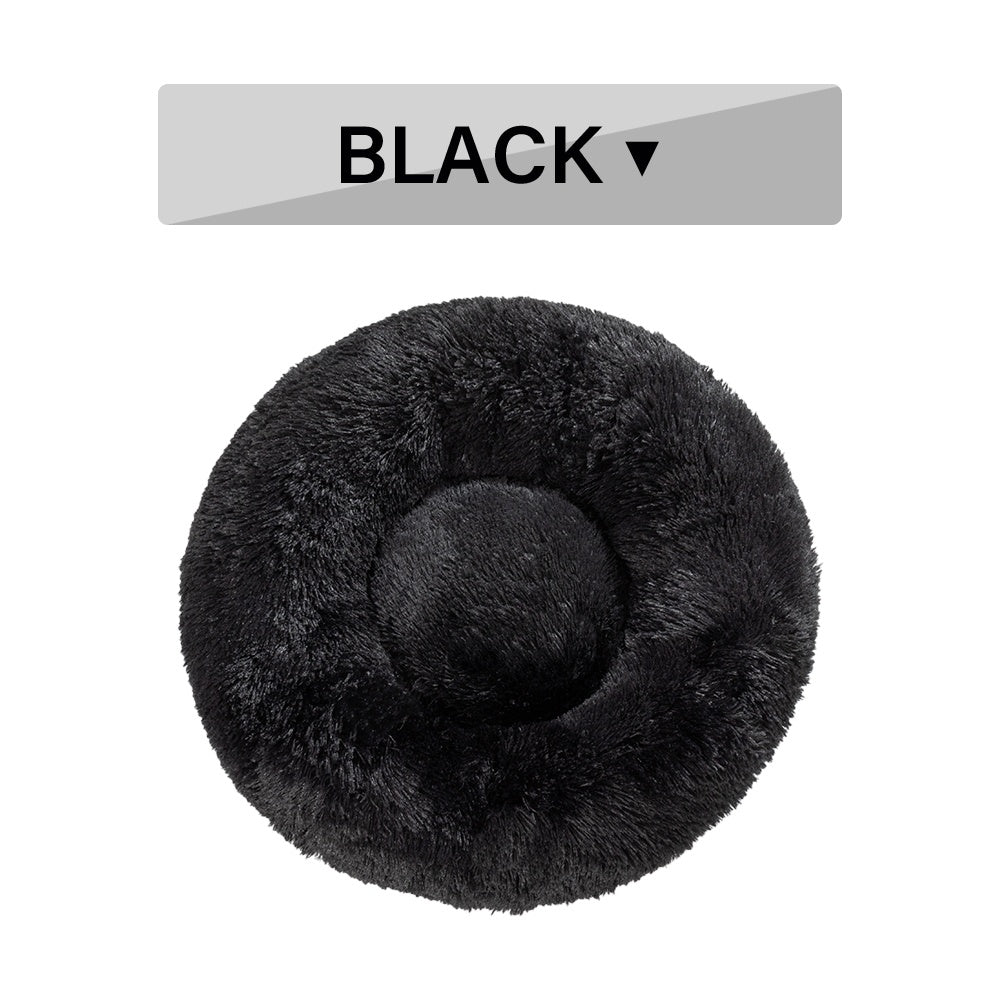 Fluffy Donut Hundebett XXL – Weiches, warmes Plüsch-Kuschelbett für Hunde & Katzen