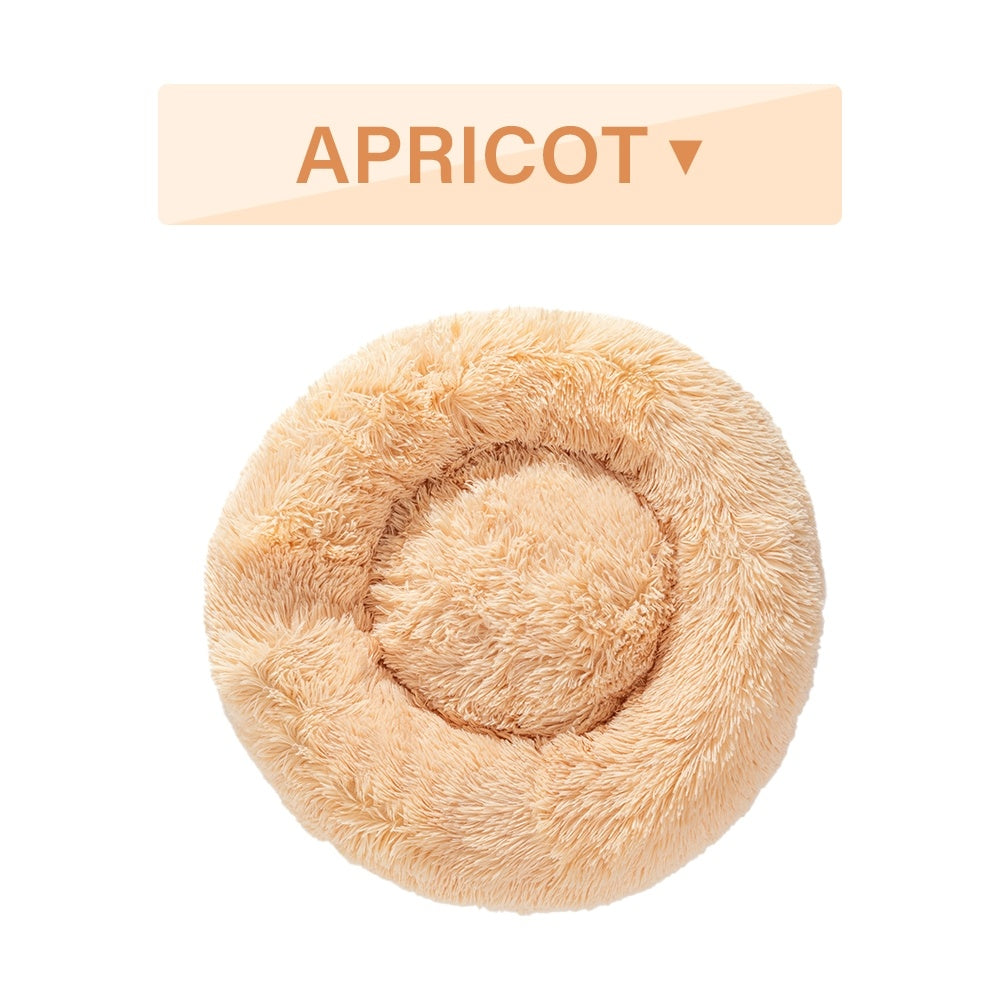 Fluffy Donut Hundebett XXL – Weiches, warmes Plüsch-Kuschelbett für Hunde & Katzen