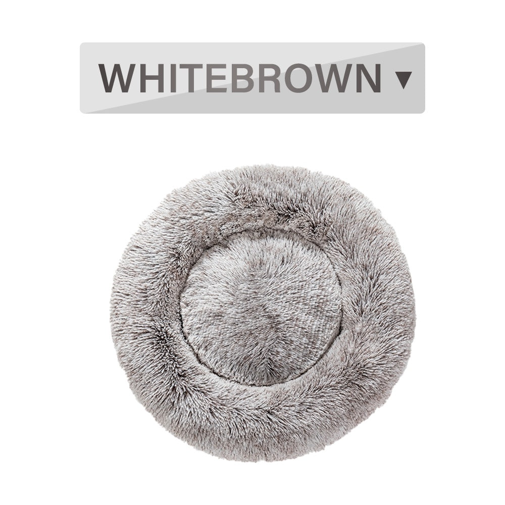 Fluffy Donut Hundebett XXL – Weiches, warmes Plüsch-Kuschelbett für Hunde & Katzen
