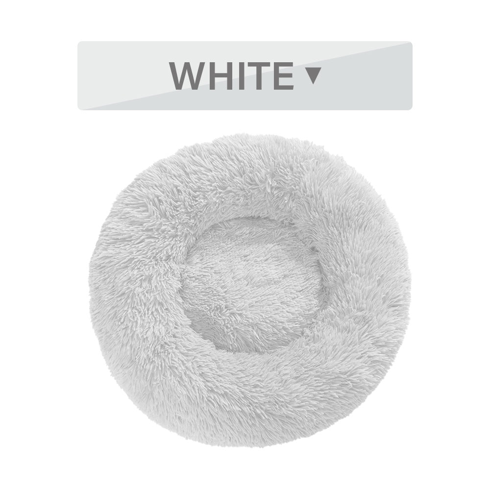 Fluffy Donut Hundebett XXL – Weiches, warmes Plüsch-Kuschelbett für Hunde & Katzen