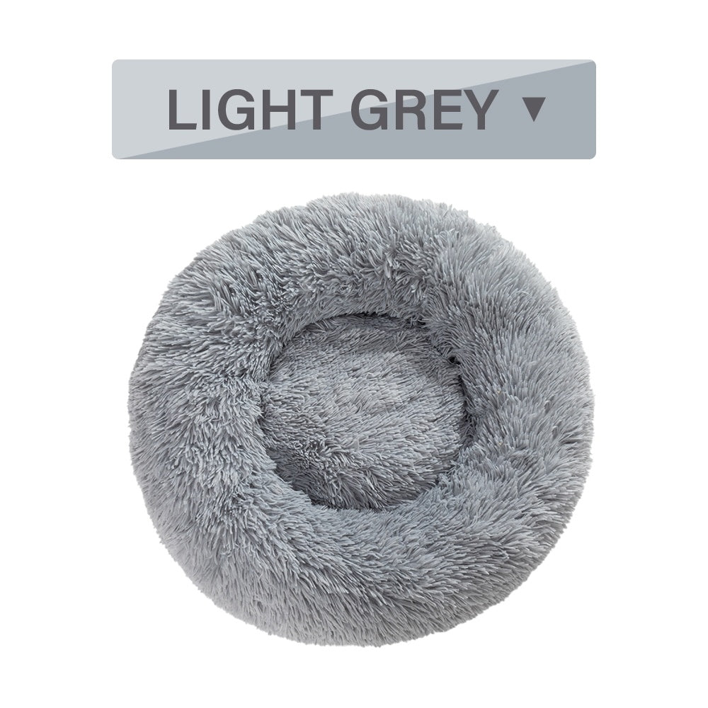 Fluffy Donut Hundebett XXL – Weiches, warmes Plüsch-Kuschelbett für Hunde & Katzen