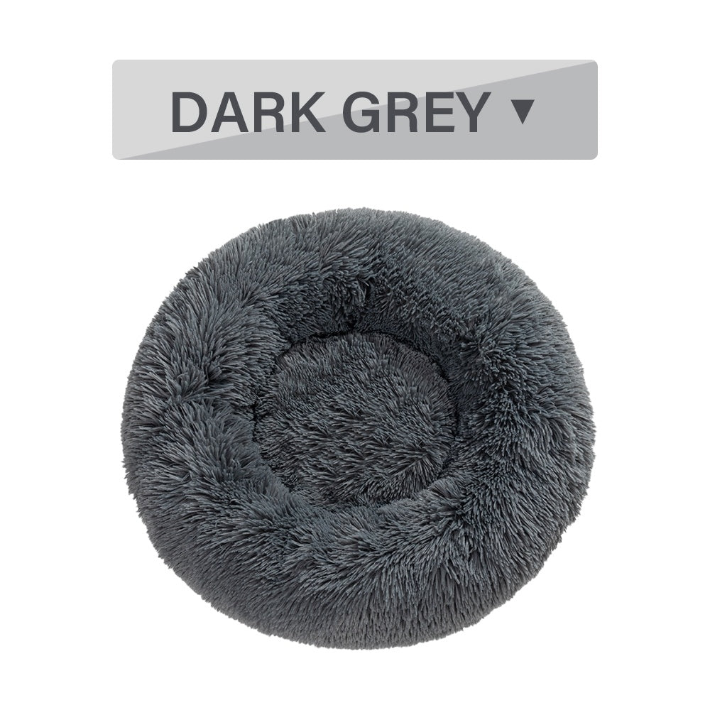 Fluffy Donut Hundebett XXL – Weiches, warmes Plüsch-Kuschelbett für Hunde & Katzen