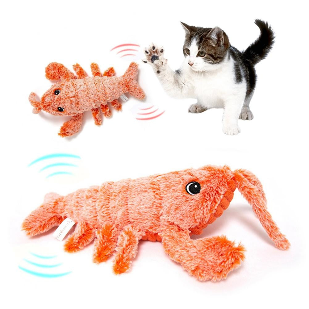 Interaktives Hummer-Katzenspielzeug – USB-aufladbar, beweglich & aus weichem Plüsch